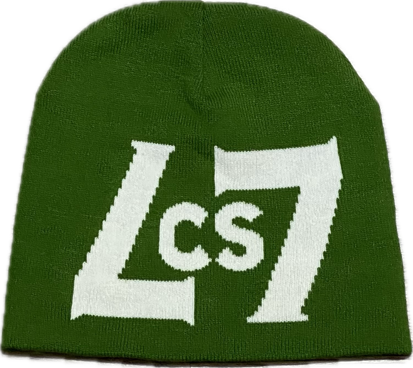 CS BEANIE (GREEN & WHITE)