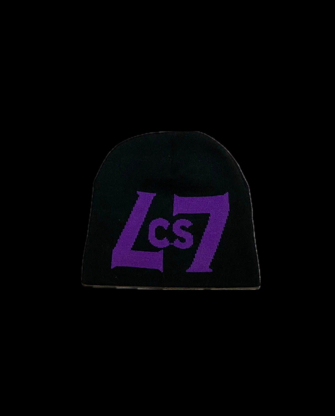 CS BEANIE (BLACK &PURPLE)