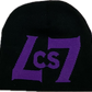 CS BEANIE (BLACK &PURPLE)